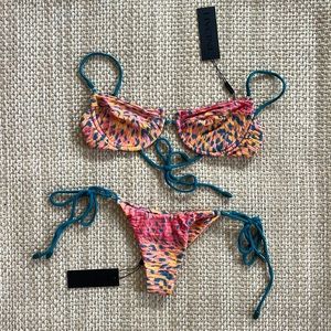 INDAH Natalie & Vida bikini set in cheetah - NWT